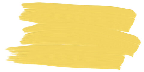 yellow brush banner for text label_royal yellow single illustration on transparency background