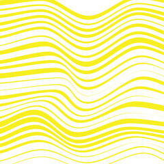  simple abstrac yellow color thin to thick wavy distort line pattern.