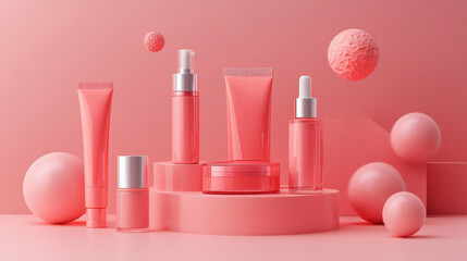Pink Beauty Products.