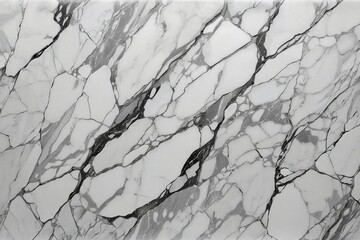Fototapeta premium Elegant White and Gray Marble Surface with Intricate Veining Patterns for Luxurious Interior Design