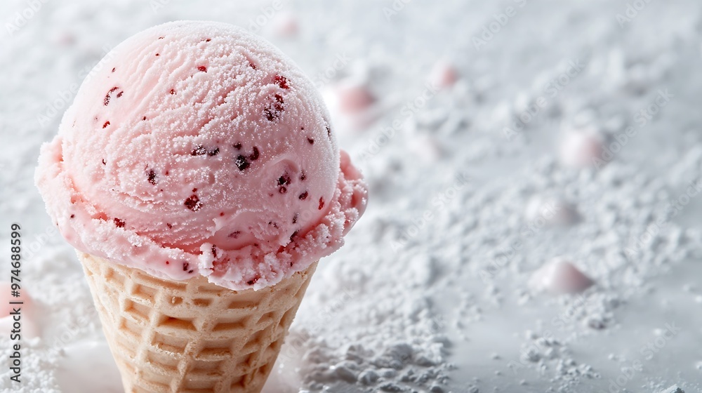 Poster white background ice cream isolated : generative ai
