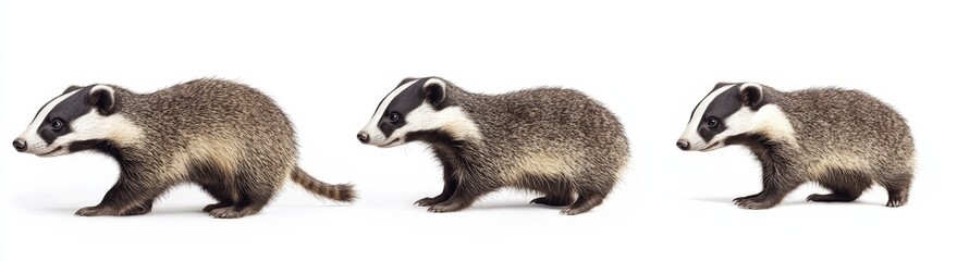 Naklejka premium badger isolated on white background