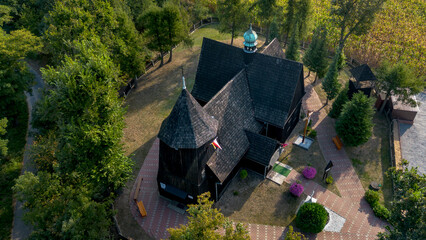 Parish of St. Andrew, Słupia near Bralin. Trail of wooden buildings and churches in Wielkopolska,...