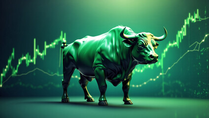 Obraz premium Stock Market Bull Market Trading Uptrend