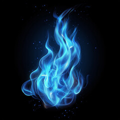 Obraz premium The Realistic burning fire flames, game element, Illustration