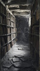 A Long-Forgotten Library: Where Dust and Cobwebs Reign