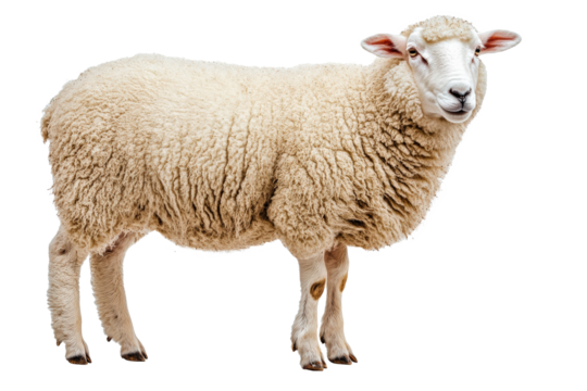 A sheep. Isolated on transparent background - Powered by Adobe
