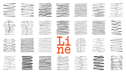 Obraz premium Vector line art object. One line hand writing. Hand drawn line art.