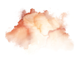 Obraz premium Watercolor cloud blends warm and cool tones, creating an ethereal and dreamy effect on a transparent background