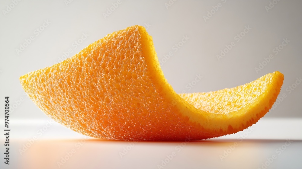 Poster peel of fresh orange fruit isolated on a white background slice of citrus zest : generative ai