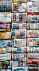 A Wall of News: Layers of Stories in Crumpled Papers