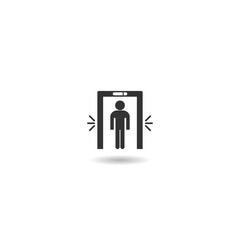 Airport security scanner icon with shadow