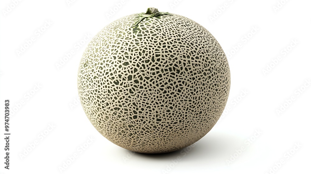 Aufkleber melon isolated on white background clipping path : generative ai