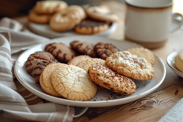 Delicious Cookies on Plate