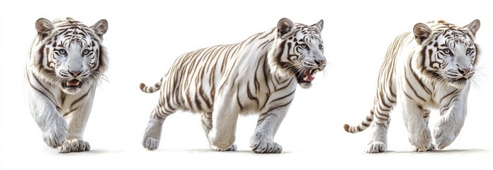 Obraz premium White tiger isolated on white background