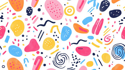 Abstract Colorful Hand-painted Seamless Pattern