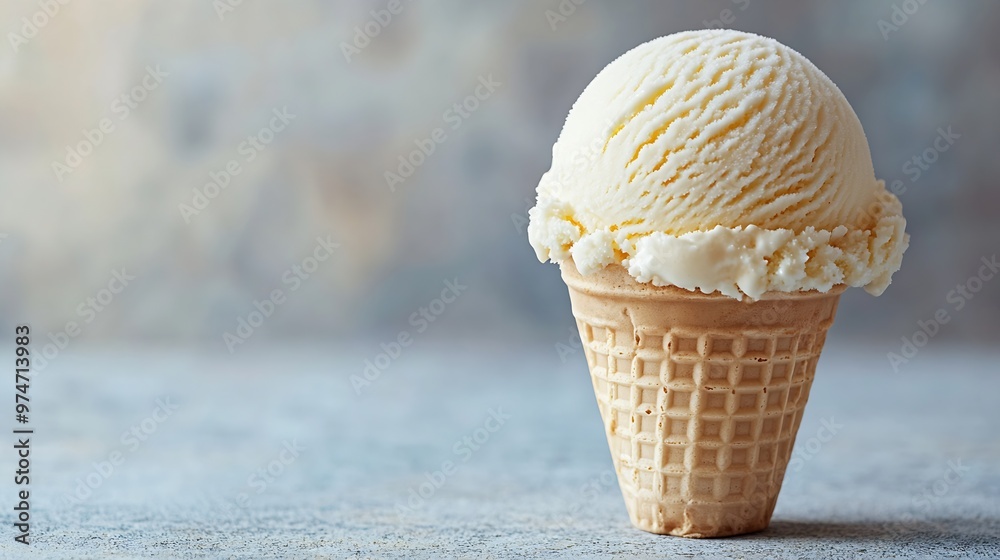 Poster white background ice cream isolated : generative ai