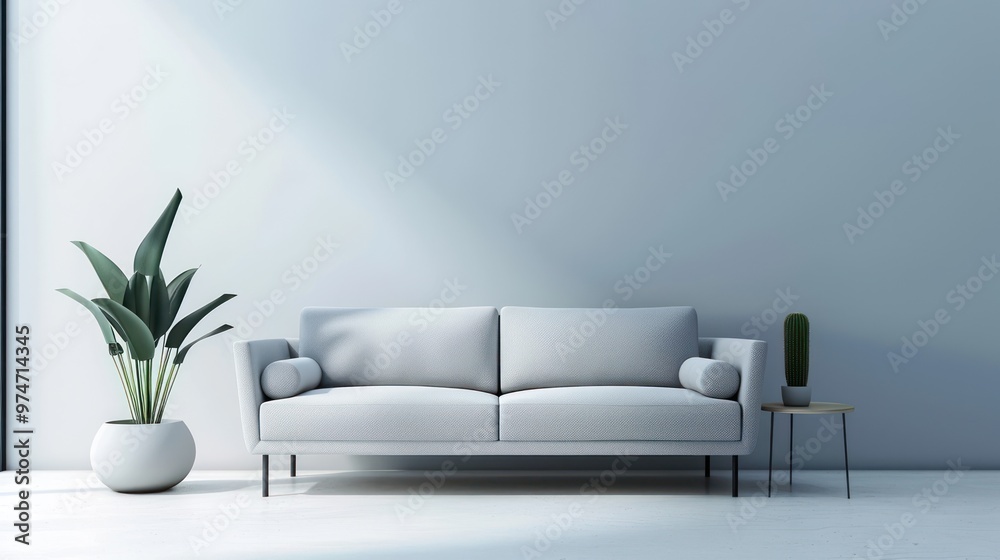 Canvas Prints minimalist living room interior design