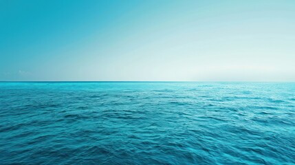 Fototapeta premium Tranquil Ocean Under a Blue Sky