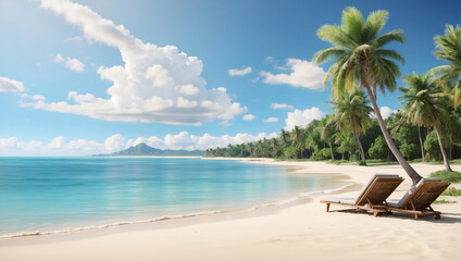 Empty Tropical Beach A Beautiful and Calm