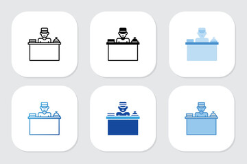 bellboy icons with various design styles