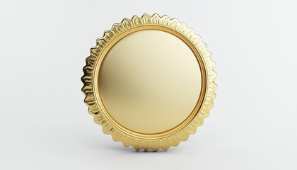 3d Render Of An Isolated Golden Guarantee Seal On White Background Portraying Quality And Assurance In Title Case.