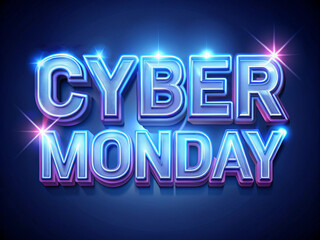 Cyber monday text effects . generative ai