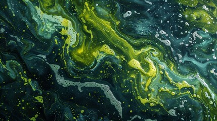 Fototapeta premium Algae in Thermal Runoff Channel