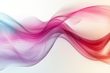 Fototapeta premium Abstract Colorful Wavy Lines on a White Background
