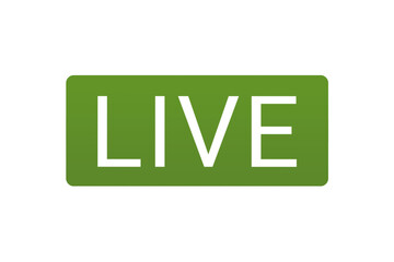 live icon green on transparent background	