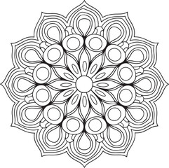 Mandala silhouette illustration vector .
