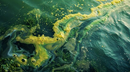 Fototapeta premium Algae in Thermal Runoff Channel