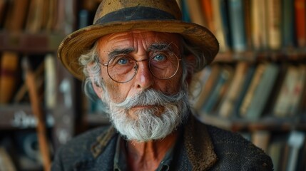 Fototapeta premium Portrait of 50 Year Old Writer