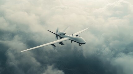 Fototapeta premium American Combat Drone Reconnaissance Flight