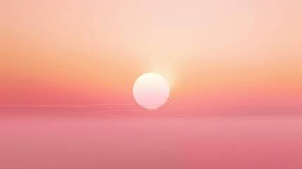 Sunset Over a Pink Horizon
