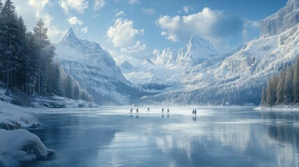 Winter Wonderland: Ice Skating in the Snowy Mountains