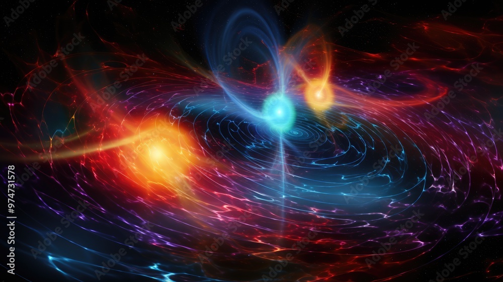 Wall mural a mesmerizing abstract background with vibrant colors and swirling patterns.
