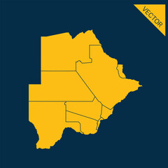 Obraz premium Botswana map