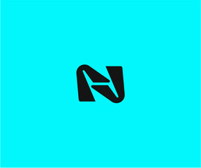 Modern Abstract Letter N with Boomerang Icon For Logo Design