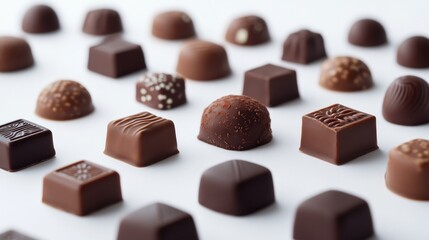Chocolate Pieces – Collection of Chocolates in Different Forms Arranged Elegantly