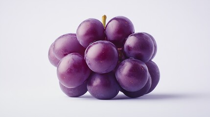 Red grape isolated on white background with clipping path : Generative AI
