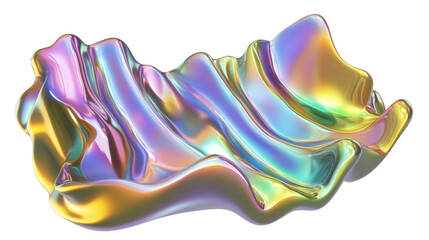 Obraz premium A colorful, abstract, wavy surface resembling a fluid material.