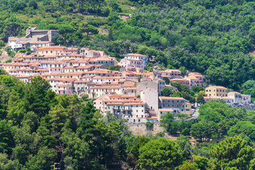 Naklejka premium Marciana in the western Elba Island, Tuscany, Italy