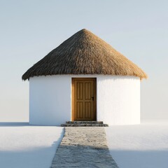 Cute Small Hut With Thatched Roof