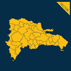 Obraz premium Dominican Republic map