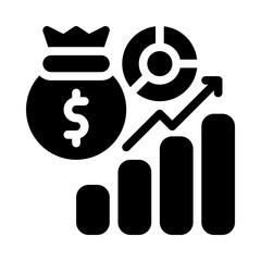 investment platforms glyph icon