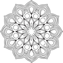 Mandala silhouette illustration vector .