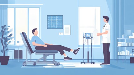 Doctor Examining Patient in Medical Office