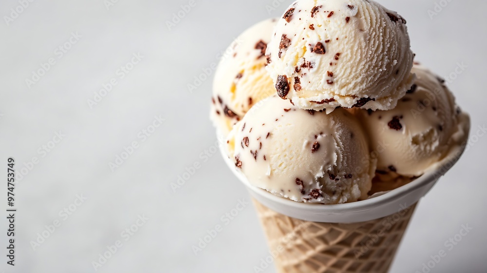 Poster white background ice cream isolated : generative ai