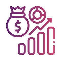 Fototapeta premium investment platforms gradient icon